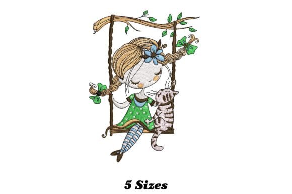 Charming Girl Swinging
