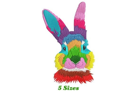 Colorful Rabbit Head