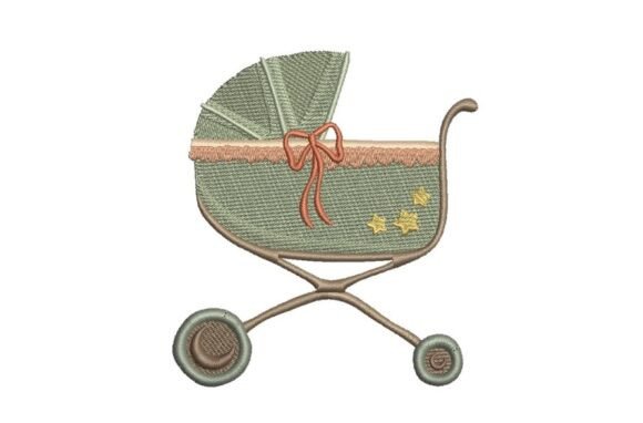 Elegant Baby Stroller Embroidery