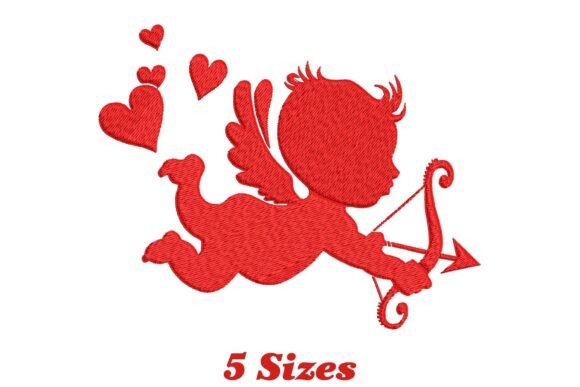 Funny Cupid: A Playful Valentine’s Embroidery Design