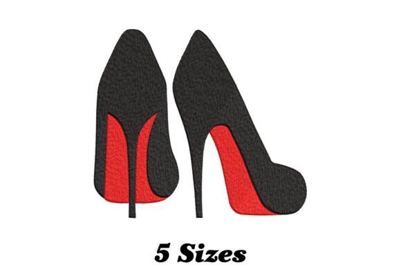 High Heels Embroidery Design