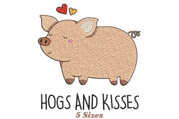 Hogs and Kisses Funny Pig
