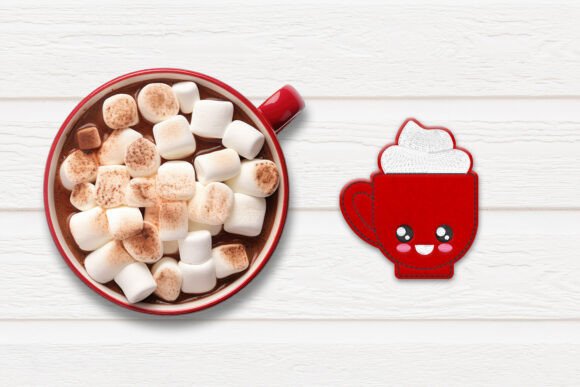 Kawaii Cartoon Hot Cocoa ITH Feltie