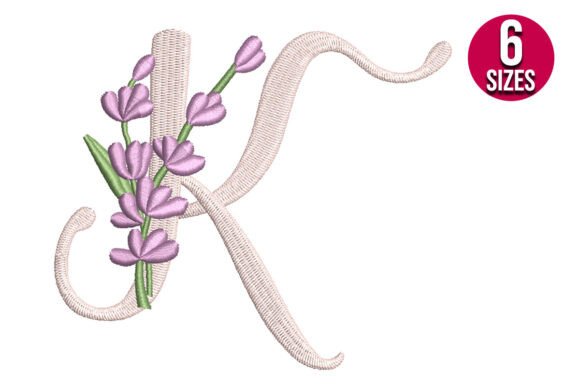 Lavender Font Letter K