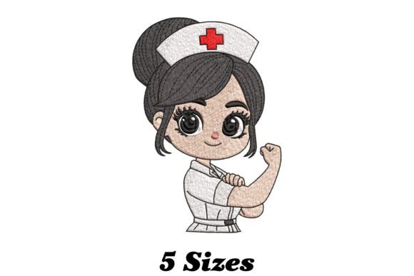 Strong Nurse Embroidery Design
